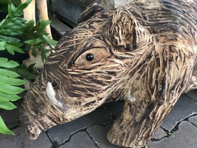 Gecanceld boomzaagkunstenaar bij Tuincentrum de Biezen