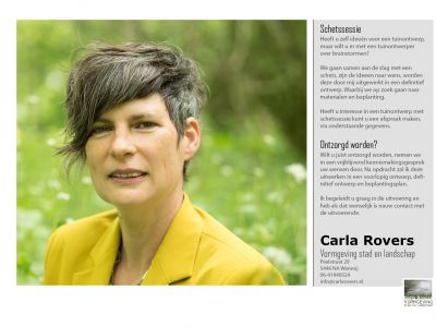 Tuinarchitect Carla Rovers bij Tuincentrum de Biezen